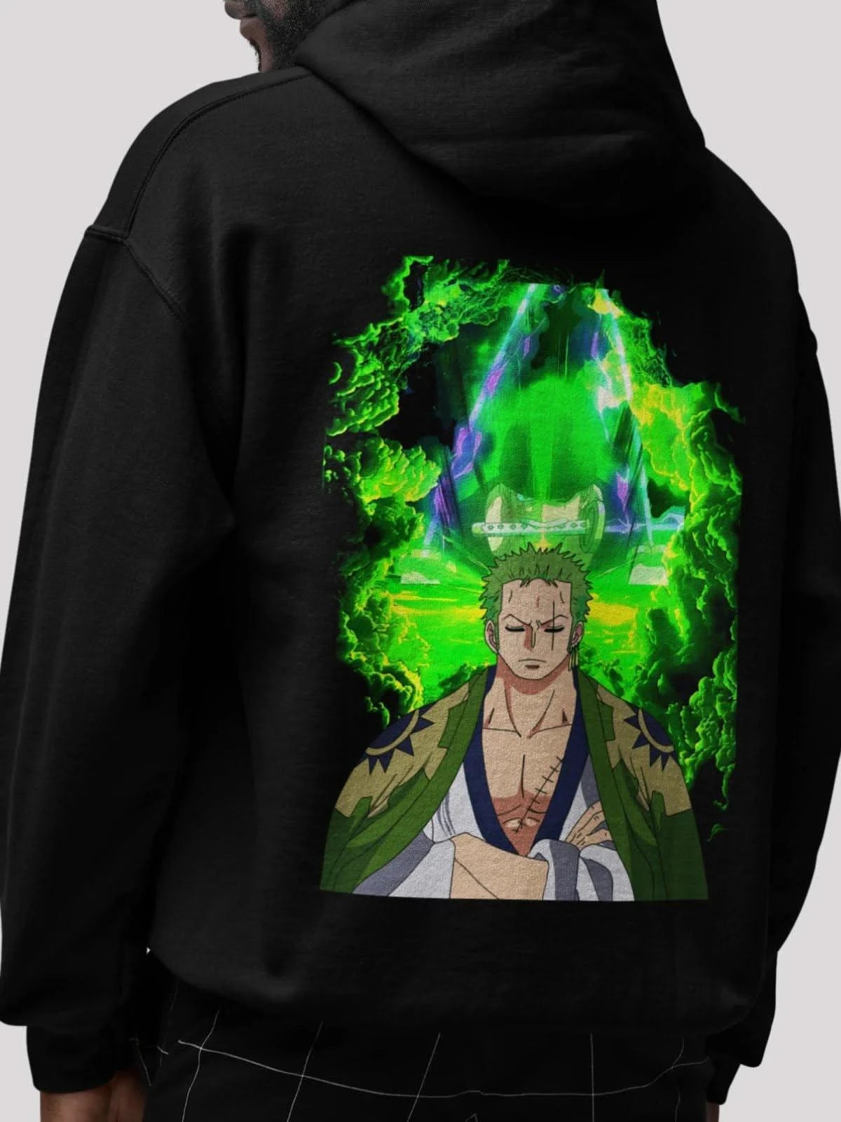 Zoro Anime Unisex Hoodie-Black